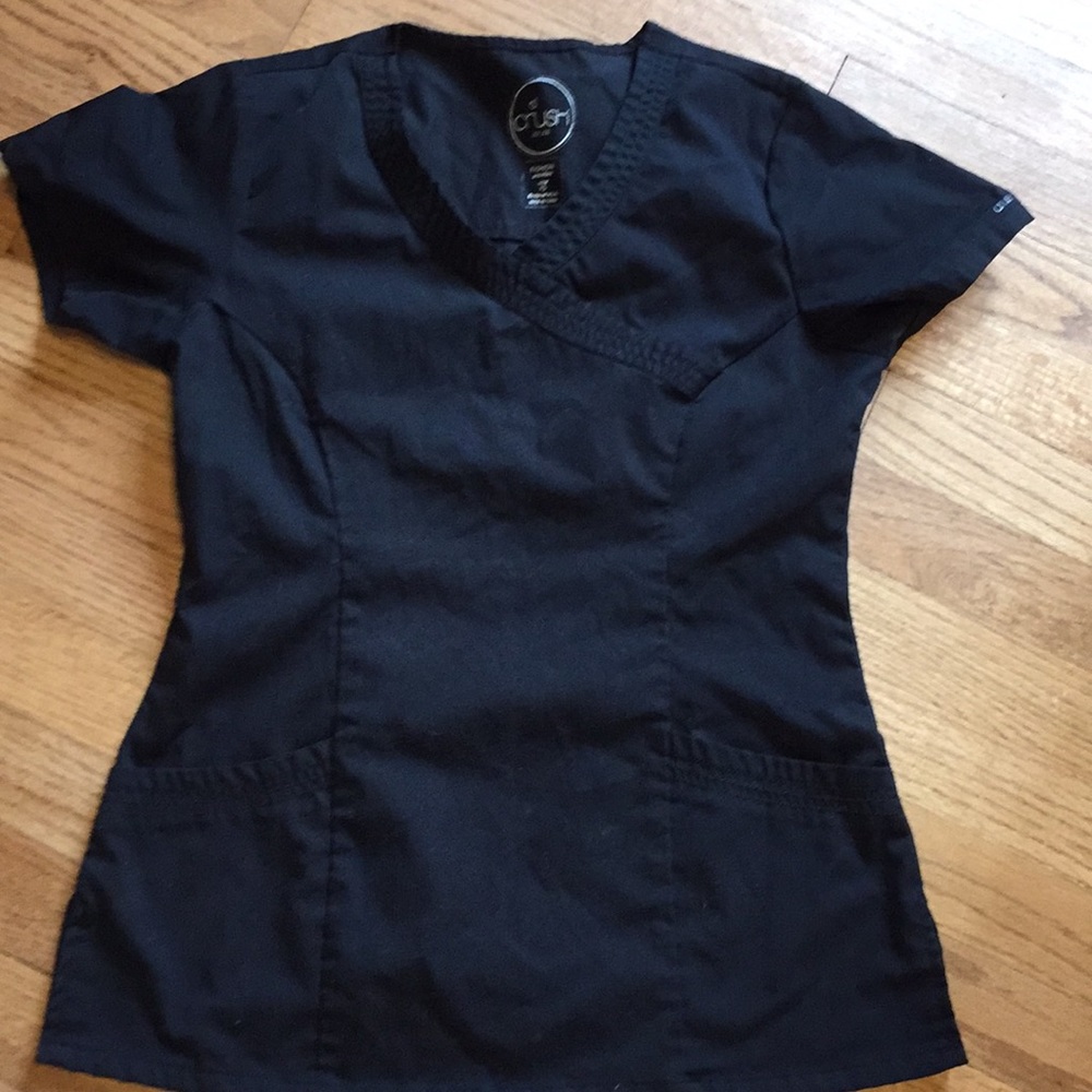 Crush Black Scrub Top